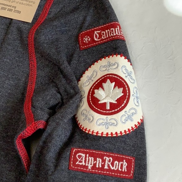 Alp-n-Rock SKI CANADA long sleeve Tee -Heather Black - Picture 5 of 14